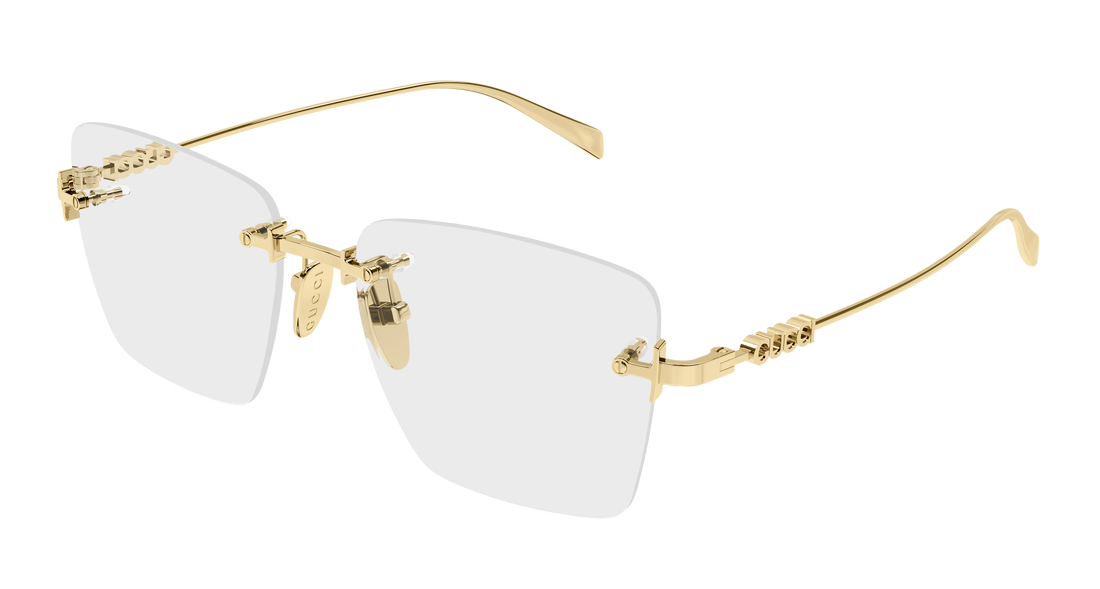 Lunettes de vue gucci gg1938o 001 dorado rectangular / squared femenino taille 54mm - Vue principale