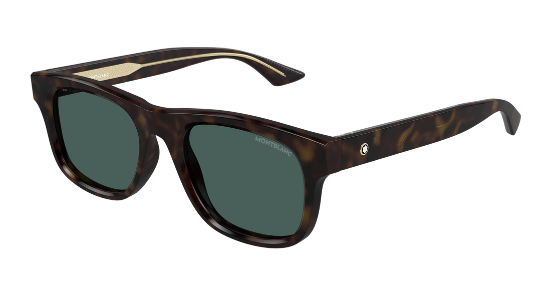 Lunettes de soleil montblanc mb0421s 002 havana rectangular / squared masculino taille 53mm - Vue principale