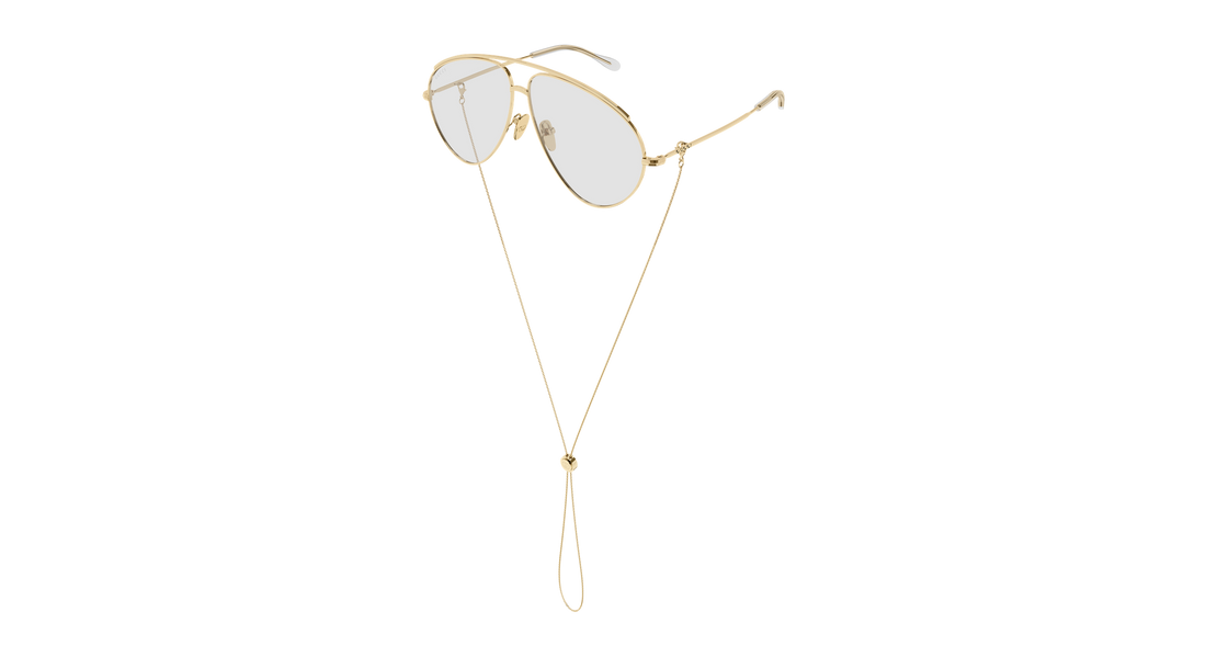 Óculos de sol gucci gg1654s 010 dorado pilot/navigator femenino tamanho 60mm - Vista de detalhe