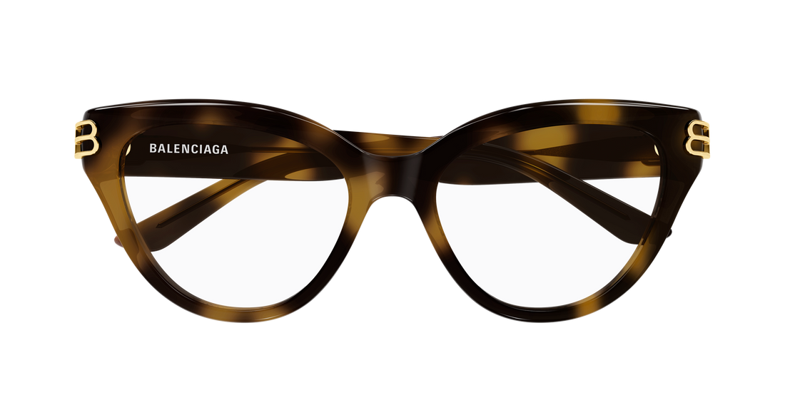 Lunettes de vue balenciaga bb0436o 003 havana cat eye femenino taille 55mm - Vue détaillée