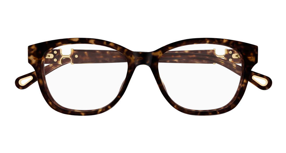 Prescription glasses chloé ch0336oa 002 havana cat eye femenino size 53mm - Detailed view