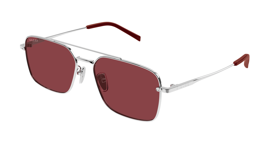 Gafas de sol gucci gg1957sa 004 plateado rectangular / squared masculino talla 58mm - Vista principal