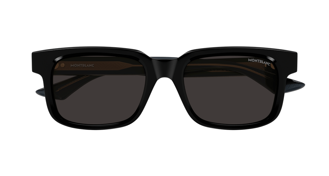 Lunettes de soleil montblanc mb0383s 001 negro square masculino taille 54mm - Vue détaillée
