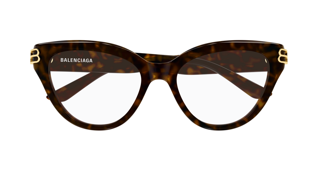 Lunettes de vue balenciaga bb0436o 002 havana cat eye femenino taille 55mm - Vue détaillée