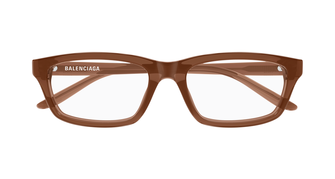 Lunettes de vue balenciaga bb0439o 006 marron rectangular / squared masculino taille 55mm - Vue détaillée