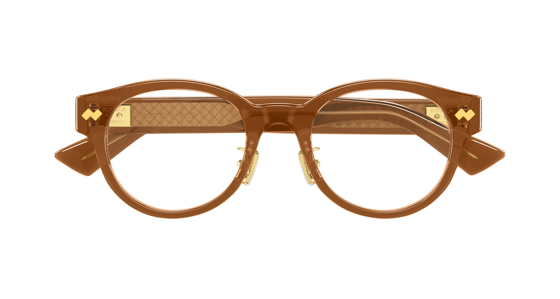 Prescription glasses bottega veneta bv1405oa 003 marron round/oval/panthos masculino size 50mm - Detailed view