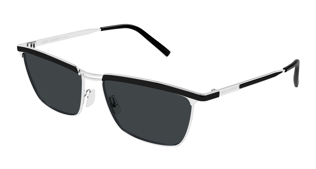 Óculos de sol saint laurent sl 795 joe 003 plateado rectangular / squared masculino tamanho 57mm - Vista principal