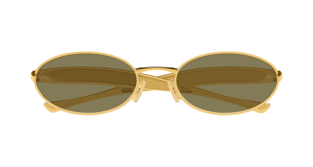 Sunglasses bottega veneta bv1386s 006 dorado round/oval/panthos unisex size 57mm - Detailed view