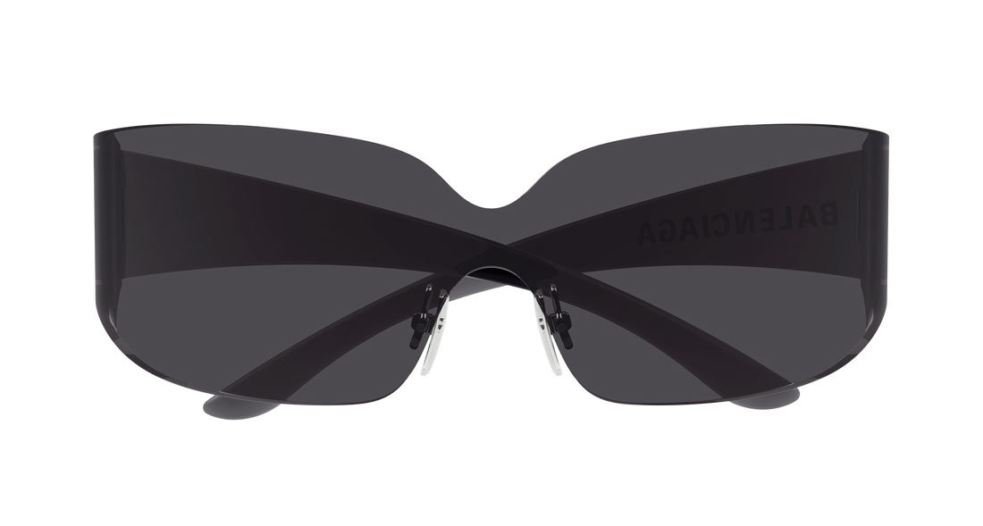 Sunglasses balenciaga bb0421s 001 gris mask unisex size 99mm - Detailed view