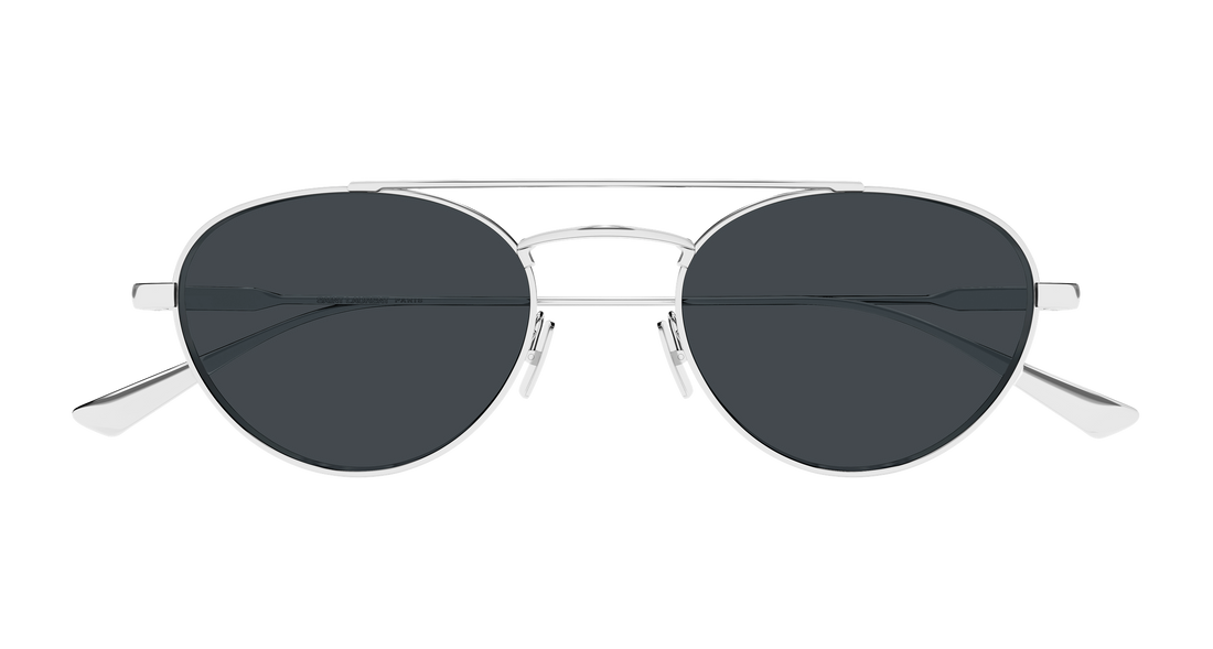 Óculos de sol saint laurent sl 97 002 plateado round/oval/panthos femenino tamanho 51mm - Vista de detalhe