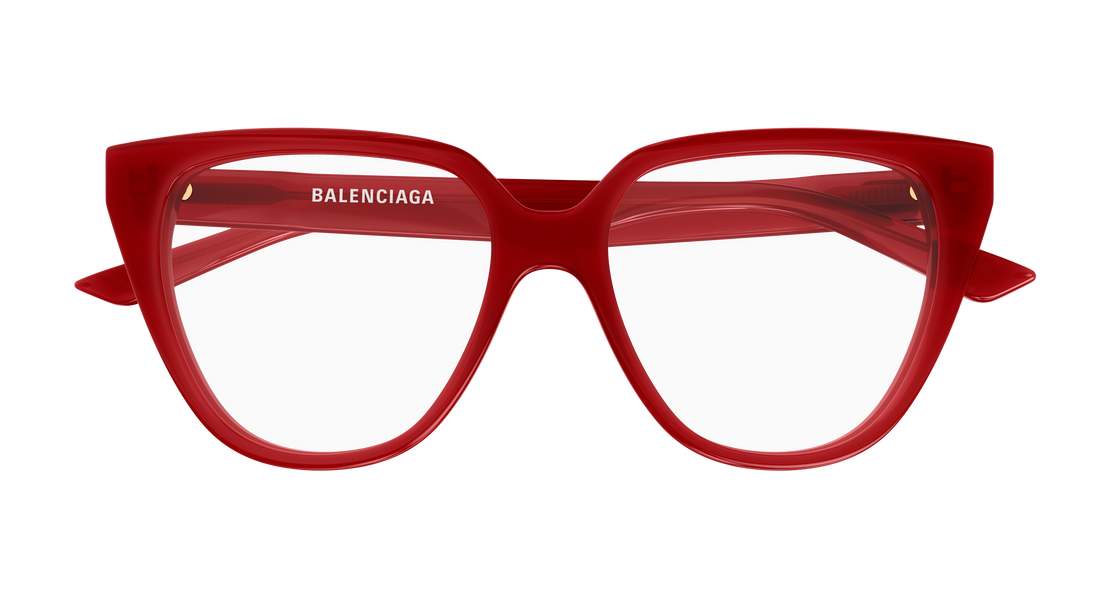 Prescription glasses balenciaga bb0129o 009 rojo cat eye femenino size 53mm - Detailed view