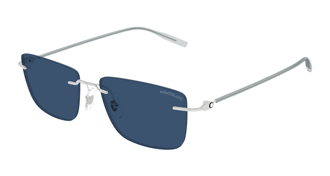Sunglasses montblanc mb0429s 004 plateado rectangular / squared masculino size 56mm - Main view