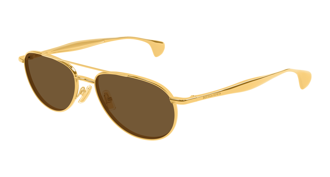 Óculos de sol bottega veneta bv1419s 001 dorado geometric unisex tamanho 56mm - Vista principal