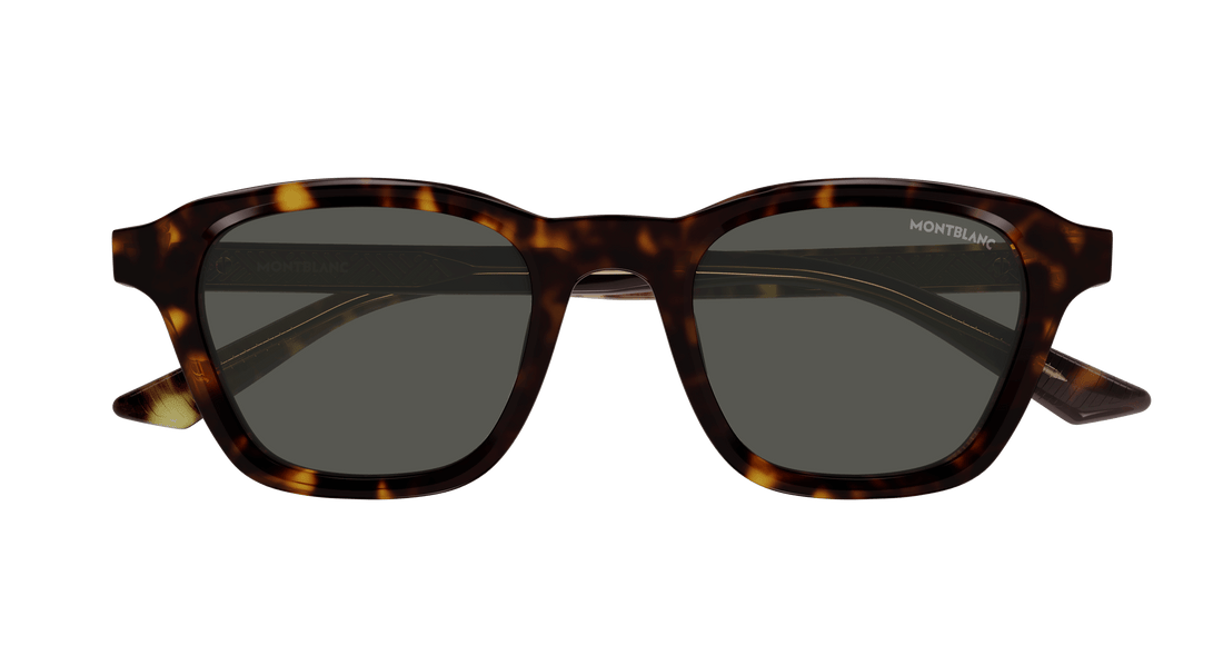 Gafas de sol montblanc mb0384s 002 havana round masculino talla 50mm - Vista de detalle