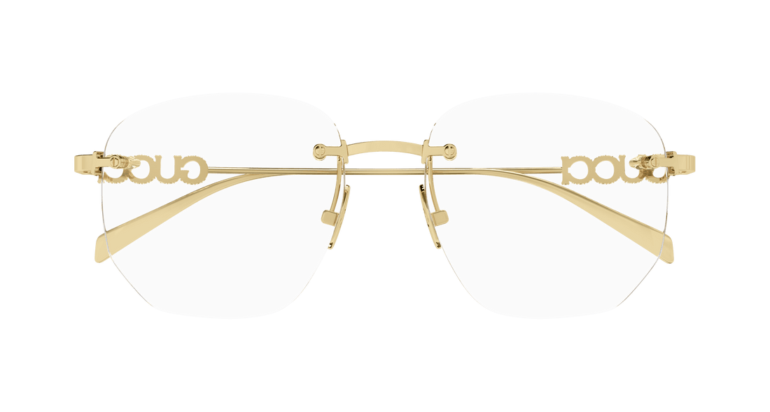 Occhiali da vista gucci gg1806o 001 dorado square femenino taglia 54mm - Vista dettagliata