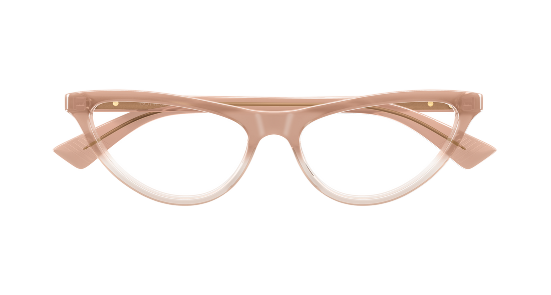 Óculos graduados bottega veneta bv1416o 004 rosa cat eye femenino tamanho 55mm - Vista de detalhe