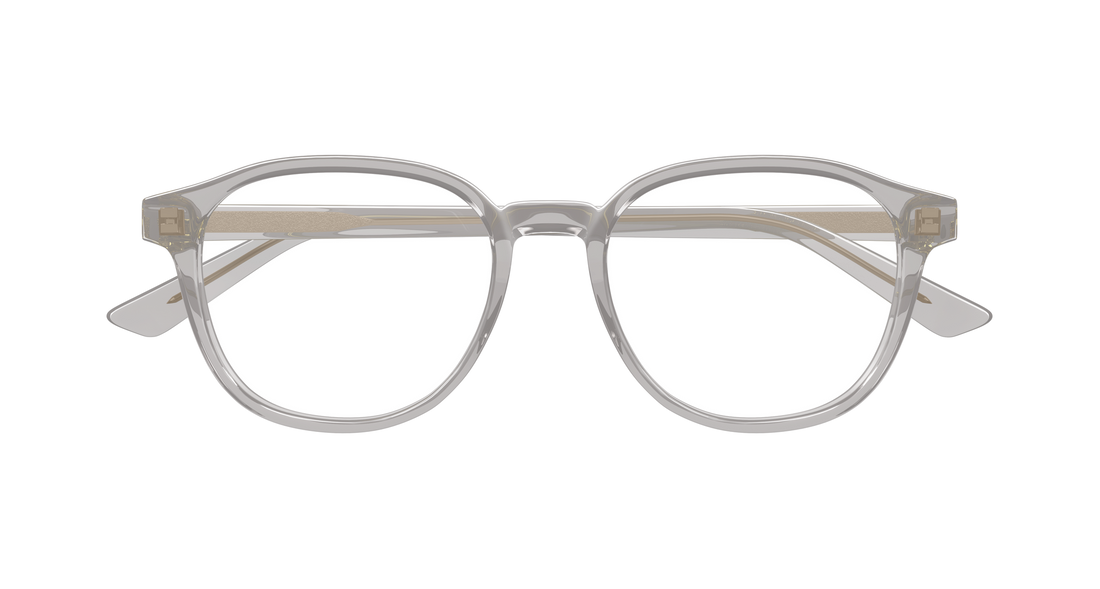 Óculos graduados bottega veneta bv1312o 011 gris round/oval/panthos masculino tamanho 52mm - Vista de detalhe