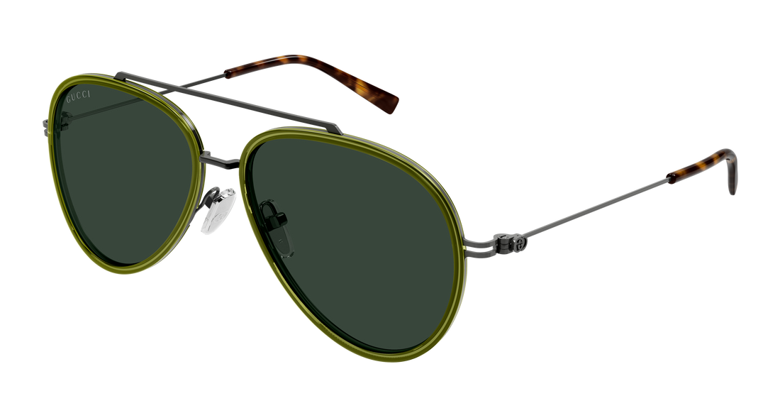 Gafas de sol gucci gg1981s 004 verde pilot/navigator masculino talla 56mm - Vista principal