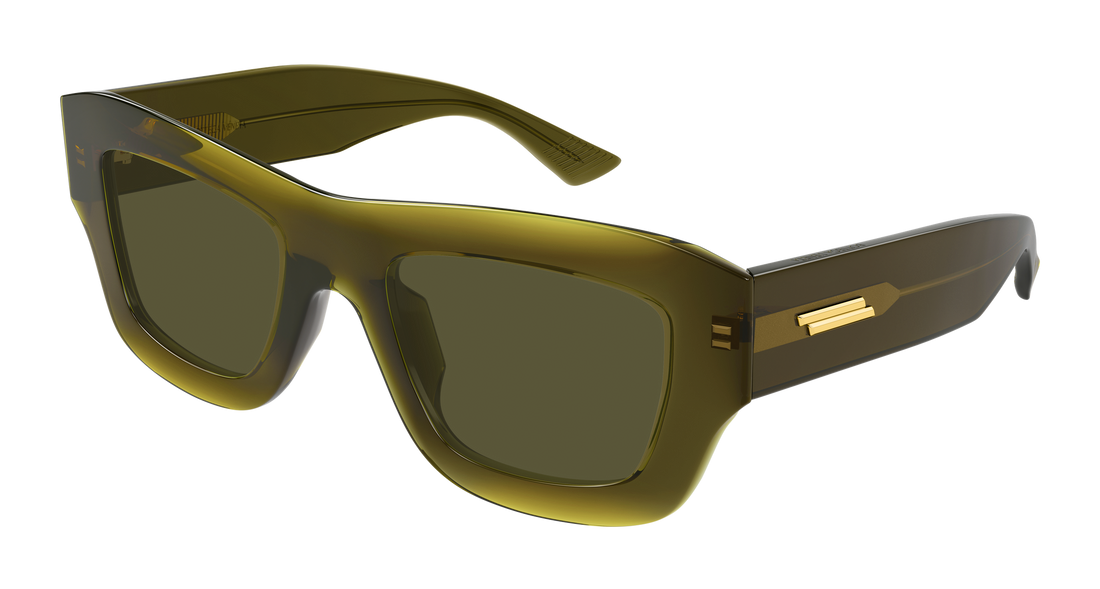Óculos de sol bottega veneta bv1357s 005 verde rectangular / squared femenino tamanho 50mm - Vista principal
