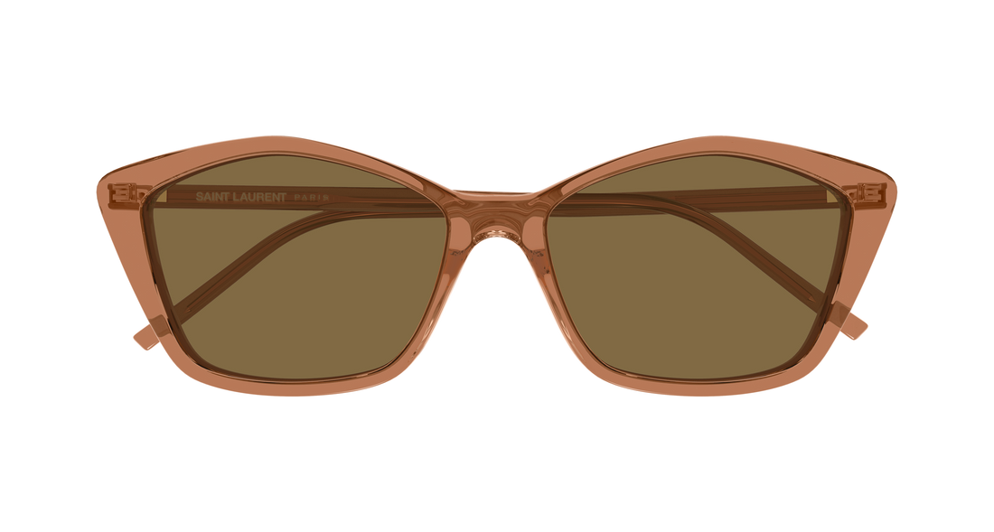 Óculos de sol saint laurent sl 775 007 marron cat eye femenino tamanho 57mm - Vista de detalhe