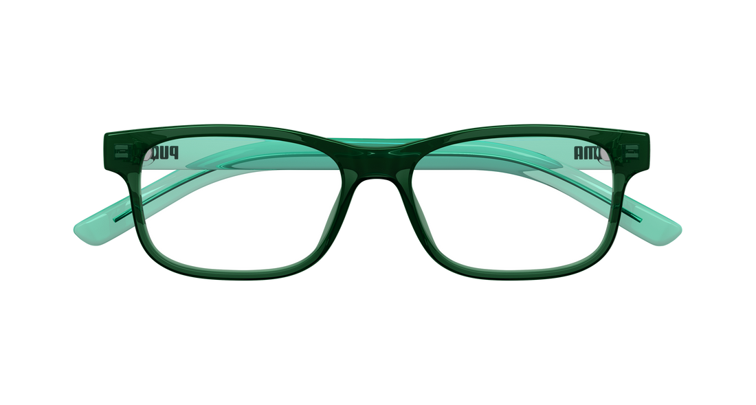Occhiali da vista puma pj0086o 004 verde rectangular / squared infantil taglia 47mm - Vista dettagliata