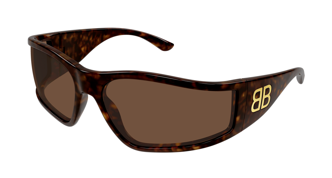Sunglasses balenciaga bb0457s 003 havana mask unisex size 74mm - Main view