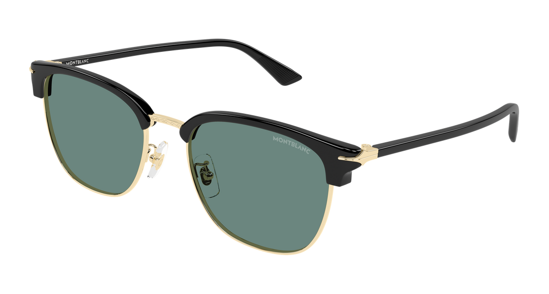 Gafas de sol montblanc mb0439sa 002 dorado rectangular / squared masculino talla 55mm - Vista principal