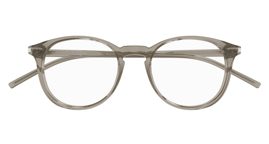 Brillen saint laurent sl 106 025 marron round unisex größe 50mm - Detailansicht