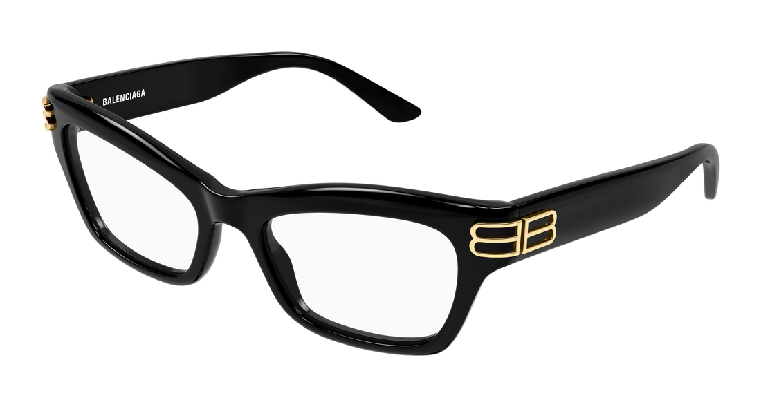 Lunettes de vue balenciaga bb0435o 001 negro cat eye femenino taille 54mm - Vue principale