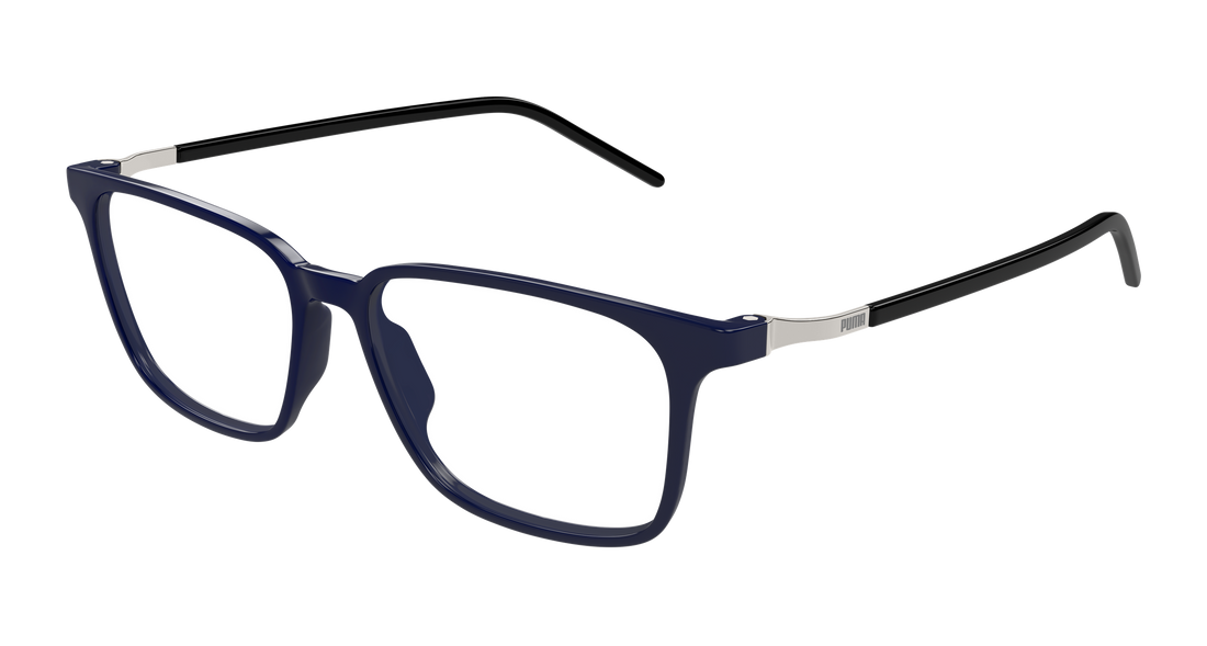 Gafas graduadas puma pu0514o 002 azul rectangular / squared masculino talla 55mm - Vista principal