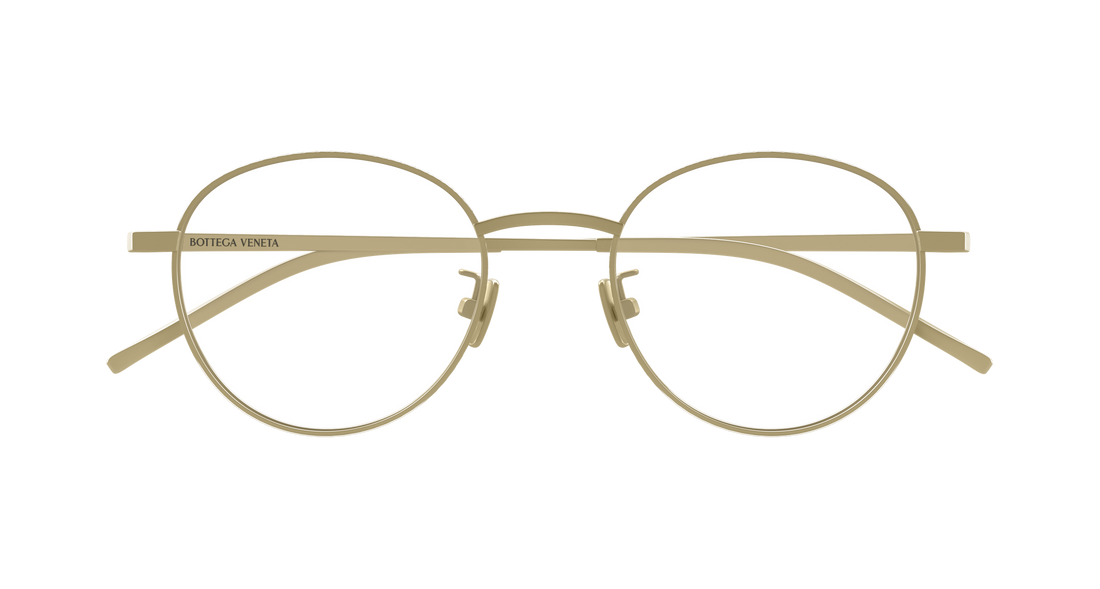Prescription glasses bottega veneta bv1424oa 001 bronce round/oval/panthos unisex size 50mm - Detailed view