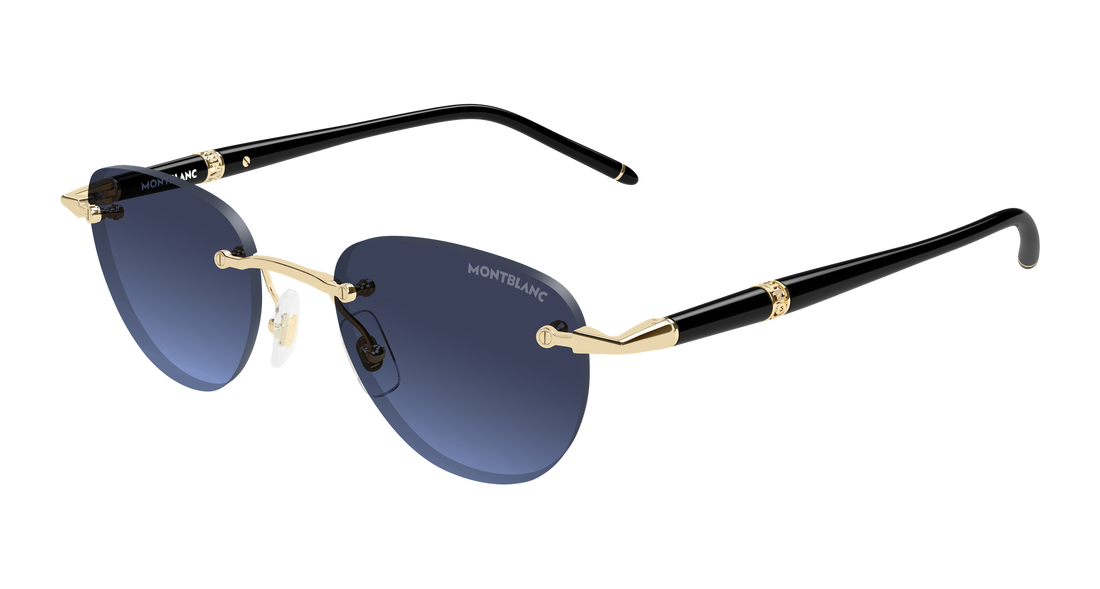 Lunettes de soleil montblanc mb0412s 006 dorado round/oval/panthos masculino taille 48mm - Vue principale