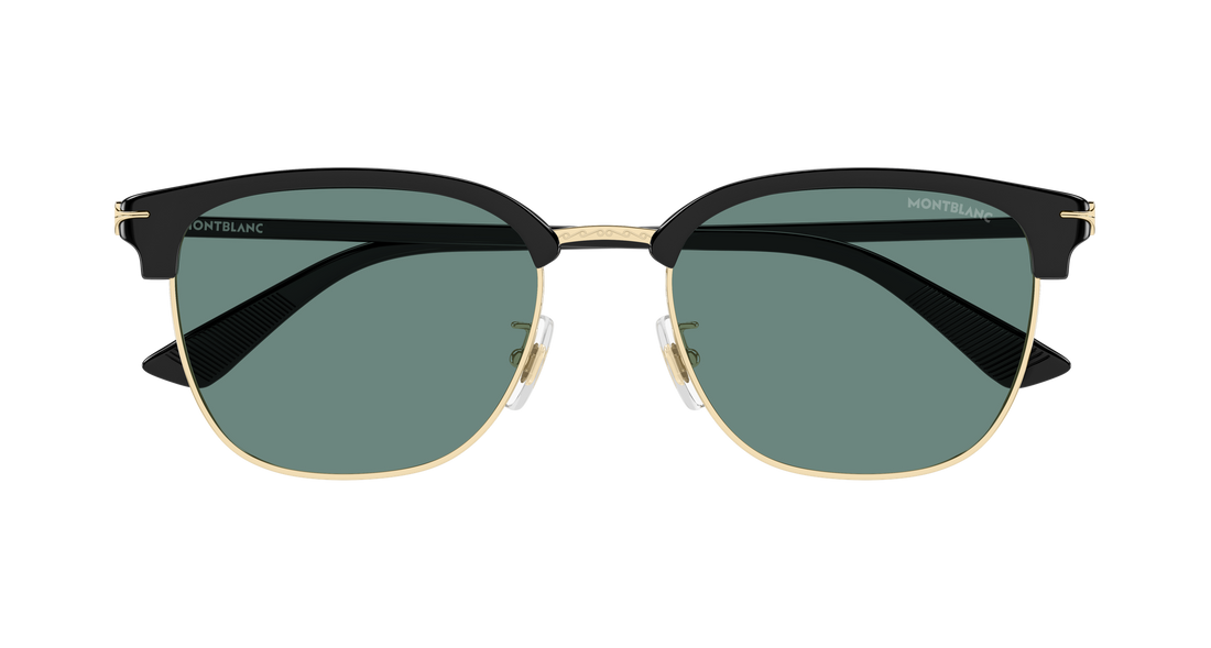 Gafas de sol montblanc mb0439sa 002 dorado rectangular / squared masculino talla 55mm - Vista de detalle