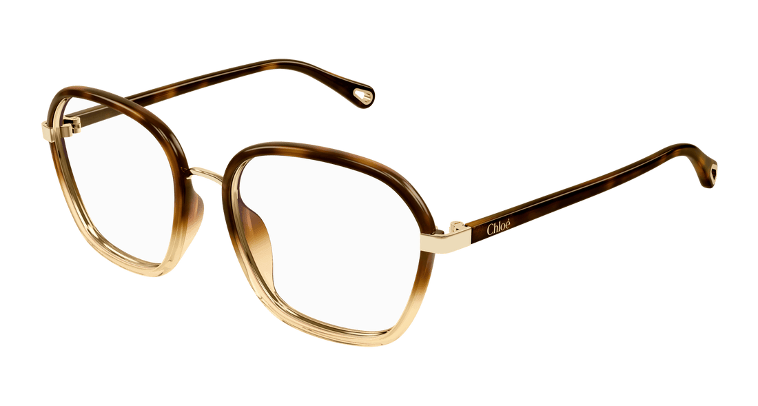 Prescription glasses chloé ch0309o 002 havana square femenino size 54mm - Main view