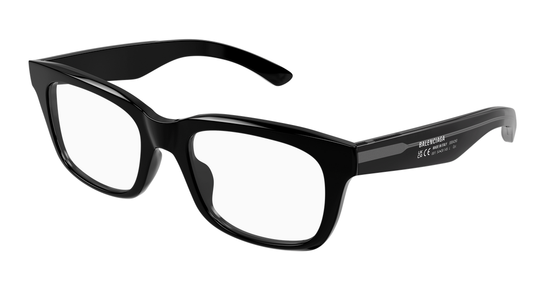 Lunettes de vue balenciaga bb0429o 001 negro rectangular / squared masculino taille 54mm - Vue principale