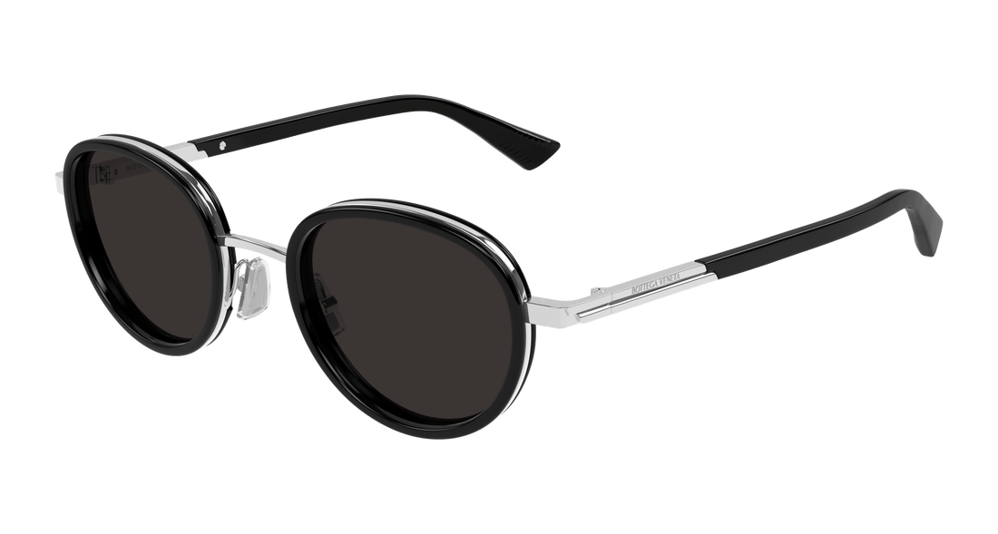 Óculos de sol bottega veneta bv1372s 001 negro round unisex tamanho 49mm - Vista principal