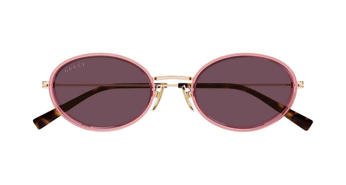 Gafas de sol gucci gg1980s 003 rosa round/oval/panthos femenino talla 52mm - Vista de detalle
