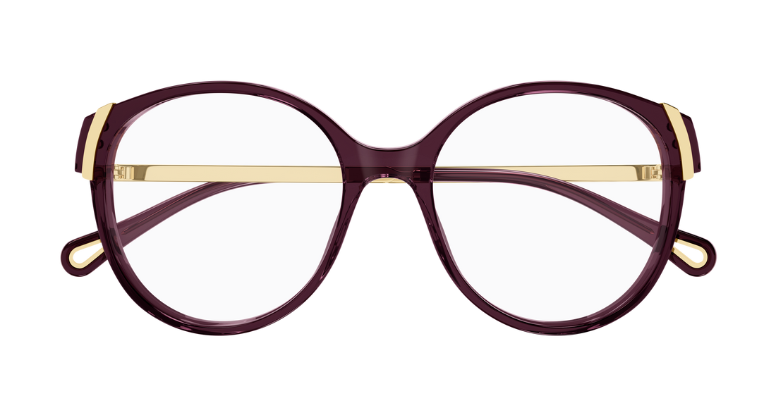 Prescription glasses chloé ch0328o 005 violeta round/oval/panthos femenino size 52mm - Detailed view
