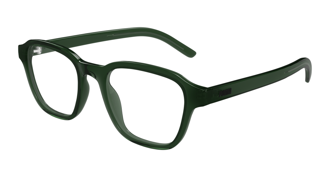 Brillen puma pu0518o 005 verde rectangular / squared masculino maat 51mm - Hoofdaanzicht