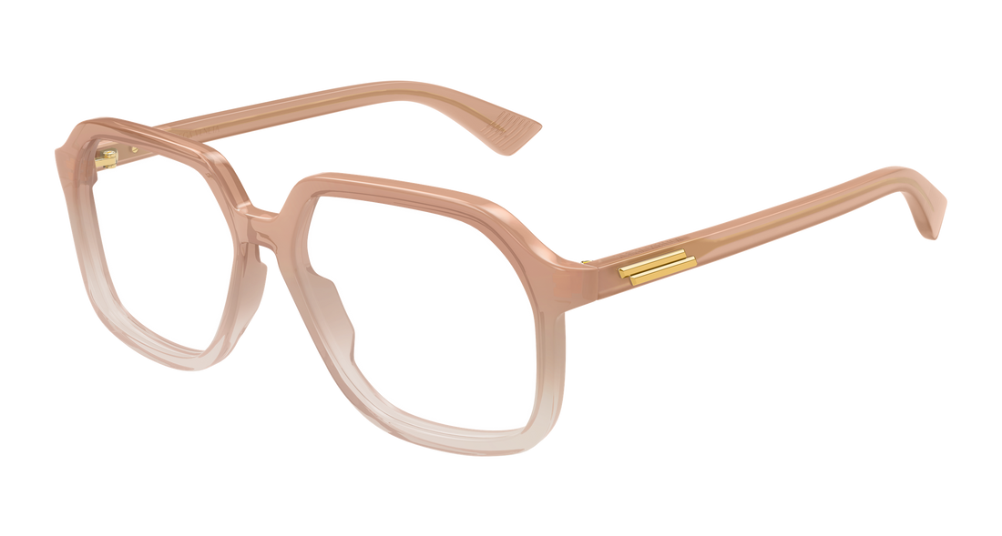 Óculos graduados bottega veneta bv1329o 007 rosa rectangular / squared unisex tamanho 55mm - Vista principal