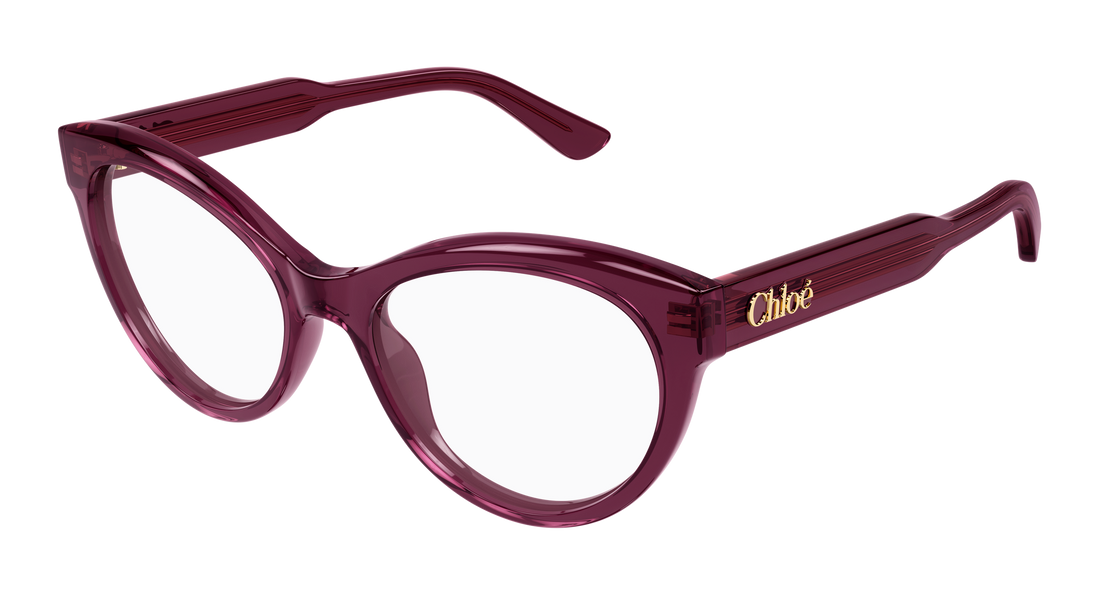 Prescription glasses chloé ch0342o 005 burdeos cat eye femenino size 52mm - Main view