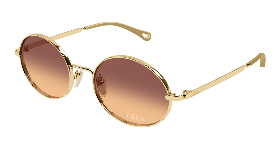 Gafas de sol chloé ch0326s 004 dorado round/oval/panthos femenino talla 55mm - Vista principal