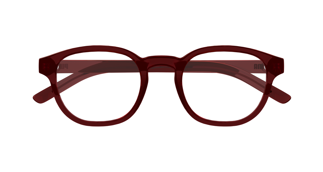 Brillen puma pu0516o 004 burdeos round/oval/panthos masculino maat 50mm - Detailaanzicht