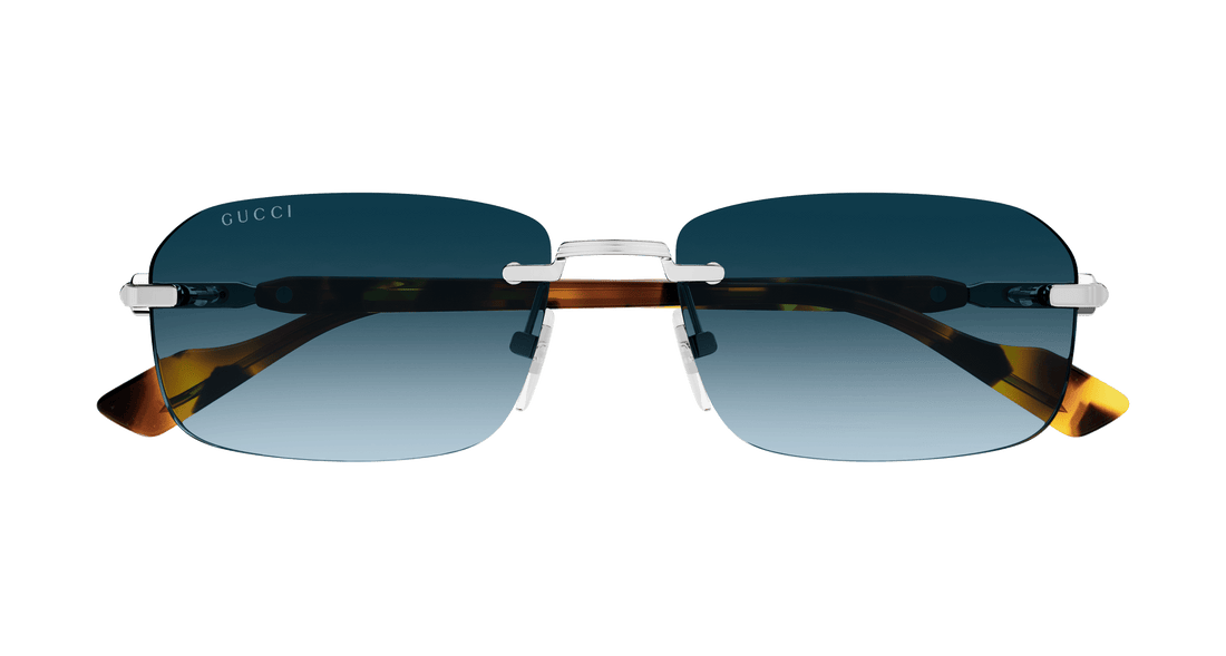 Occhiali da sole gucci gg1221s 007 plateado square masculino taglia 56mm - Vista dettagliata