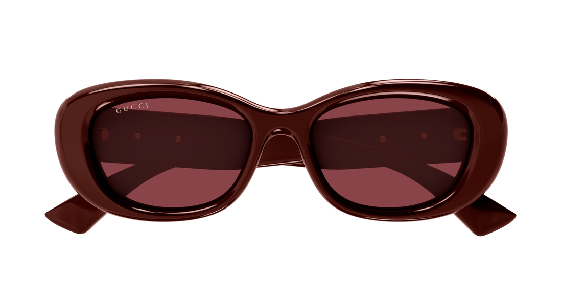 Óculos de sol gucci gg1829sk 003 burdeos round femenino tamanho 53mm - Vista de detalhe