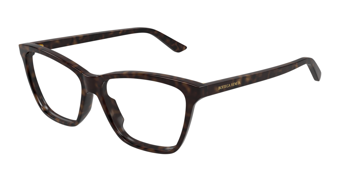 Óculos graduados bottega veneta bv1421o 002 havana butterfly femenino tamanho 55mm - Vista principal