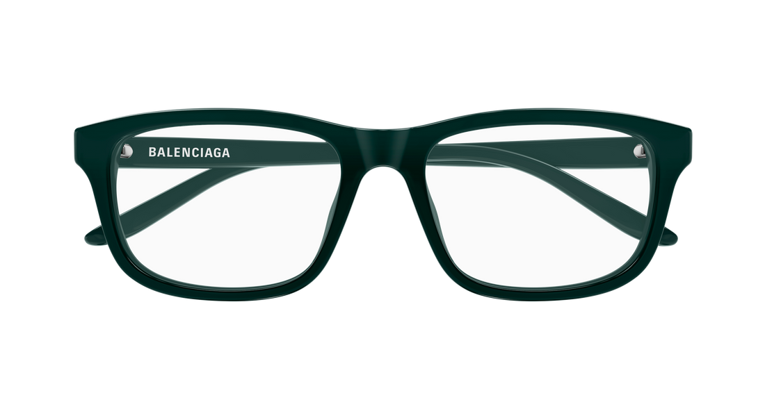 Lunettes de vue balenciaga bb0442oa 004 verde rectangular / squared unisex taille 55mm - Vue détaillée