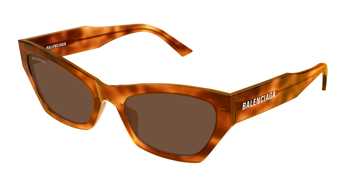 Lunettes de soleil balenciaga bb0447s 003 havana cat eye femenino taille 56mm - Vue principale
