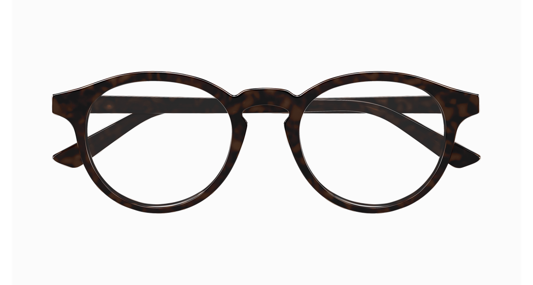 Óculos graduados bottega veneta bv1420o 002 havana round/oval/panthos masculino tamanho 50mm - Vista de detalhe