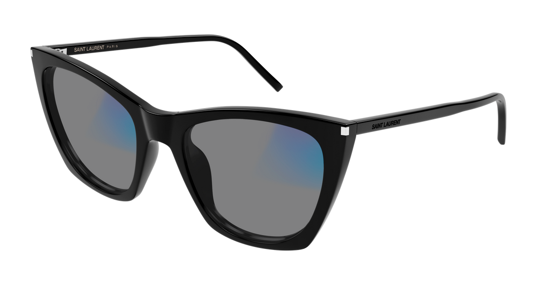 Óculos de sol saint laurent sl 214 kate thin 006 negro cat eye femenino tamanho 55mm - Vista de detalhe